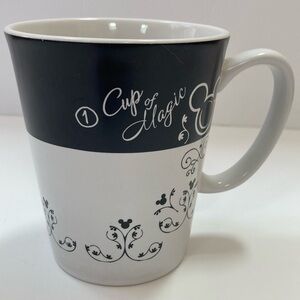 Authentic Official Disney Cup of Magic Elegant Black and White Mug